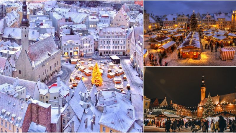 Christmas Market in Vanalinn: Festivities at Tallinn’s Historic Town Hall Square, Estonia