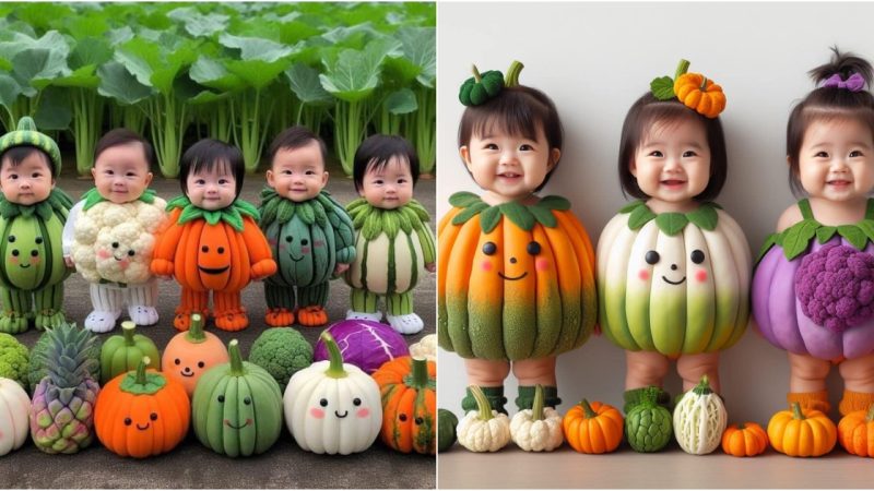 Enchanting Photos Capture Children in Charming Fruit and Vegetable Costumes